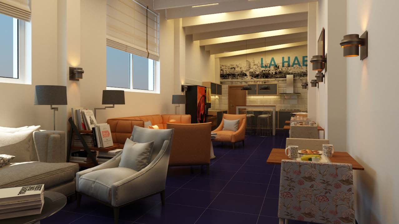 Vedado Azul Hostel, social area, Havana city, Cuba. Vedado Azul Hostel, social area, Havana city, Cuba.