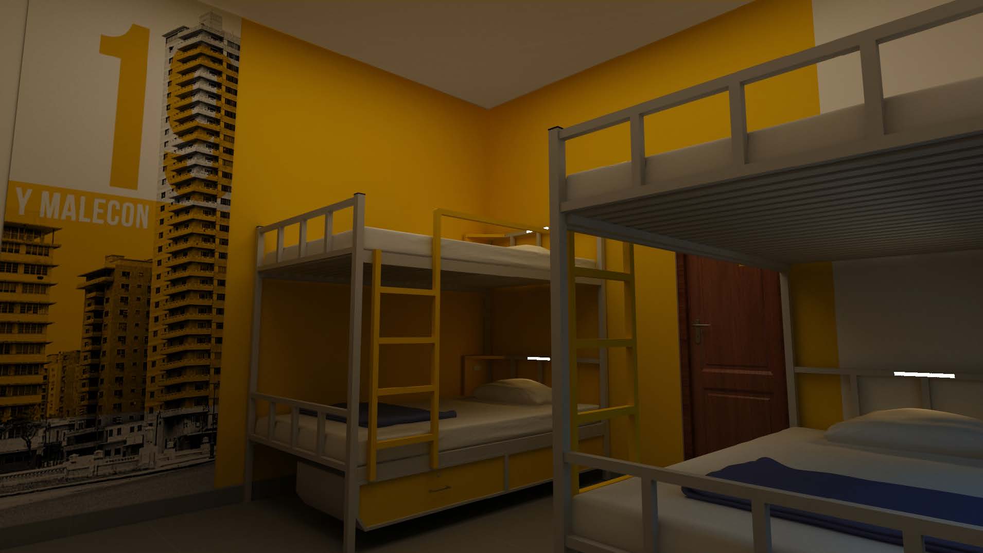 Rooms, Vedado Azul Hostel, Havana ciyy, Cuba. Rooms, Vedado Azul Hostel, Havana ciyy, Cuba.