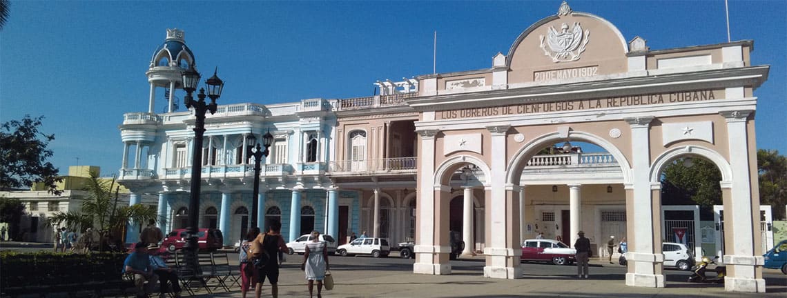 Ferrer Palace and Arc de Triunfo, Martí Park, Cienfuegos