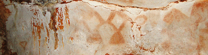 Pinturas rupestres en la cueva María Teresa, Camagüey, Cuba