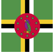 bandera de la Mancomunidad de Dominica Flagge der Gemeindeverband Dominica