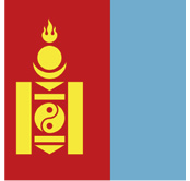 bandera de Mongolia Flagge von Mongolei