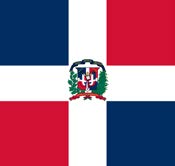 Bandera de la República Dominicana Flagge der Dominikanische Republik