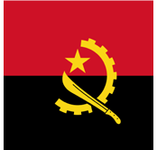 Bandera de la República de Angola Flagge der Republik von Angola