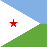 bandera de la República de Djibuti Flagge der Republik von Djibuti