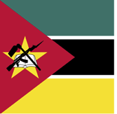 bandera de la República de Mozambique Flagge der Republik von Mozambik