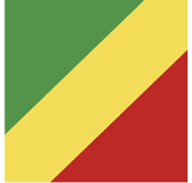 bandera de la República del Congo Flagge der Republik von Kongo